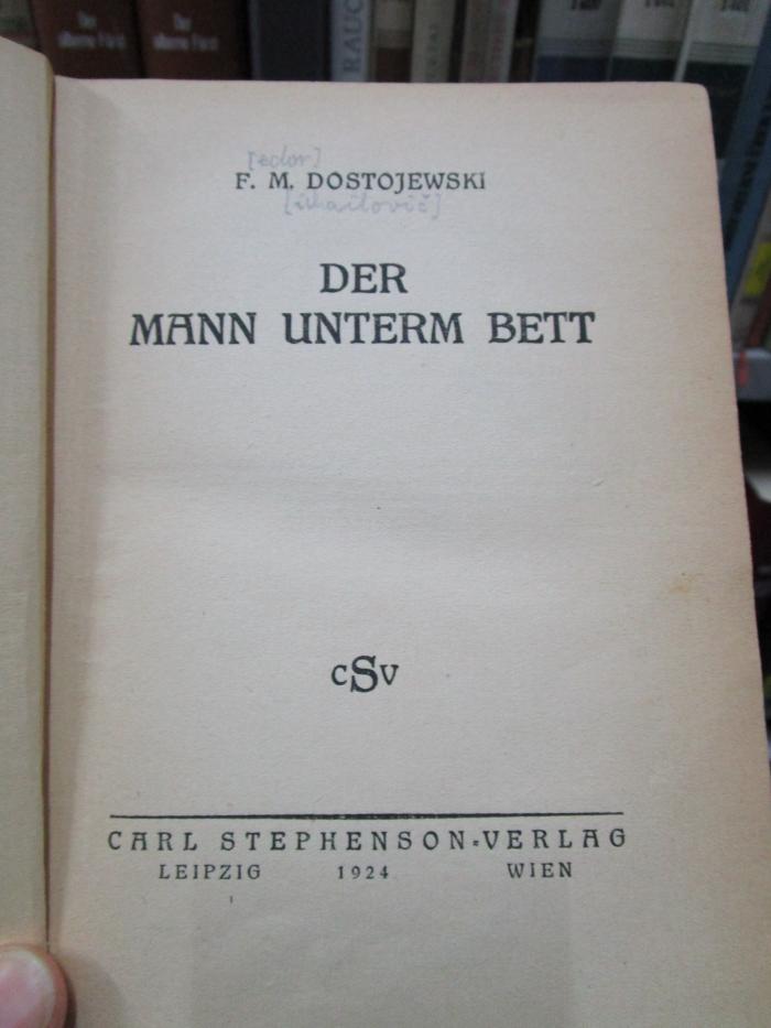 Cu 1262: Der Mann unterm Bett (1924)