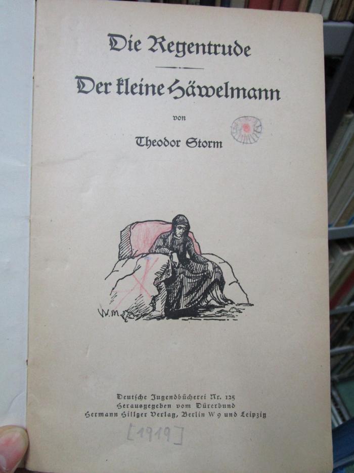 Cw 591: Die Regentrude - Der kleine Häwelmann (1919);- (unbekannt), Von Hand: Abbildung. 
