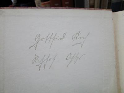 Cu 1262: Der Mann unterm Bett (1924);- (Koch, Gottfried), Von Hand: Autogramm, Name, Berufsangabe/Titel/Branche; 'Gottfried Koch
Ressof. Offzr.'. 