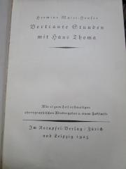 Db 1111: Vertraute Stunden mit Hans Thoma (1925)