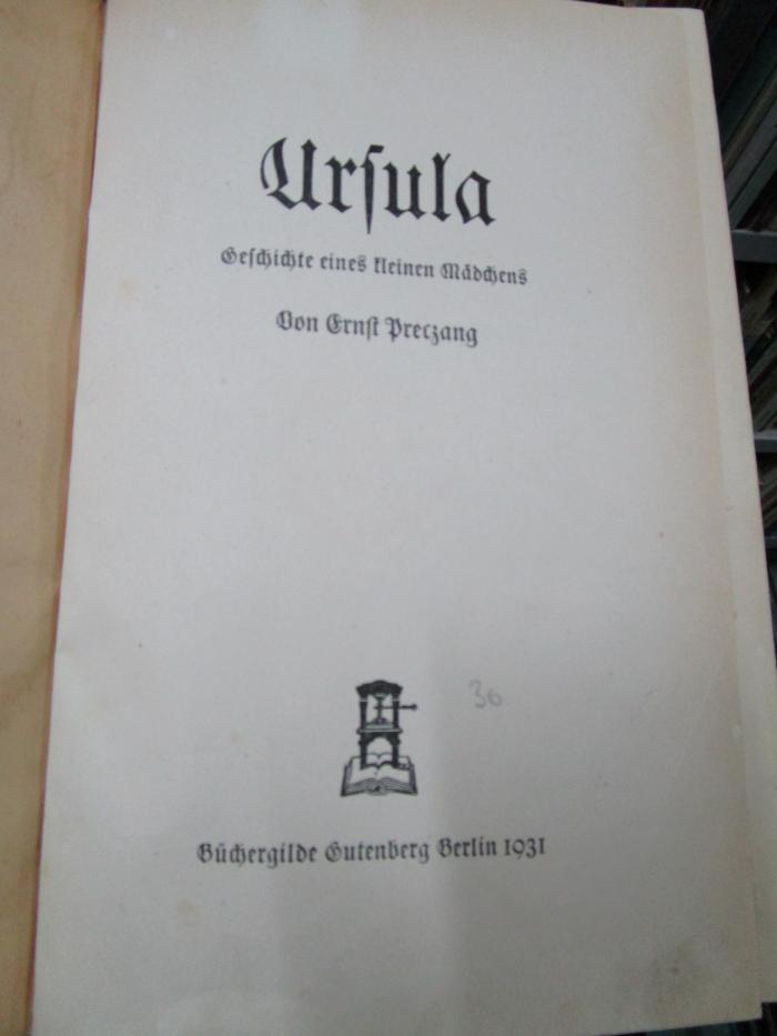 Cw 644: Ursula : Geschichte eines kleinen Mädchens (1931)