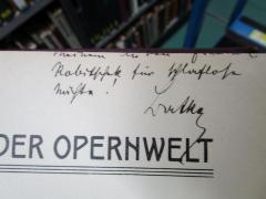 K52 / 821 (Robitschek, [?];Batka, Richard), Von Hand: Widmung, Name; '[Meinem lieben Freund] Robitschek für schlaflose Nächte! Batka'. 