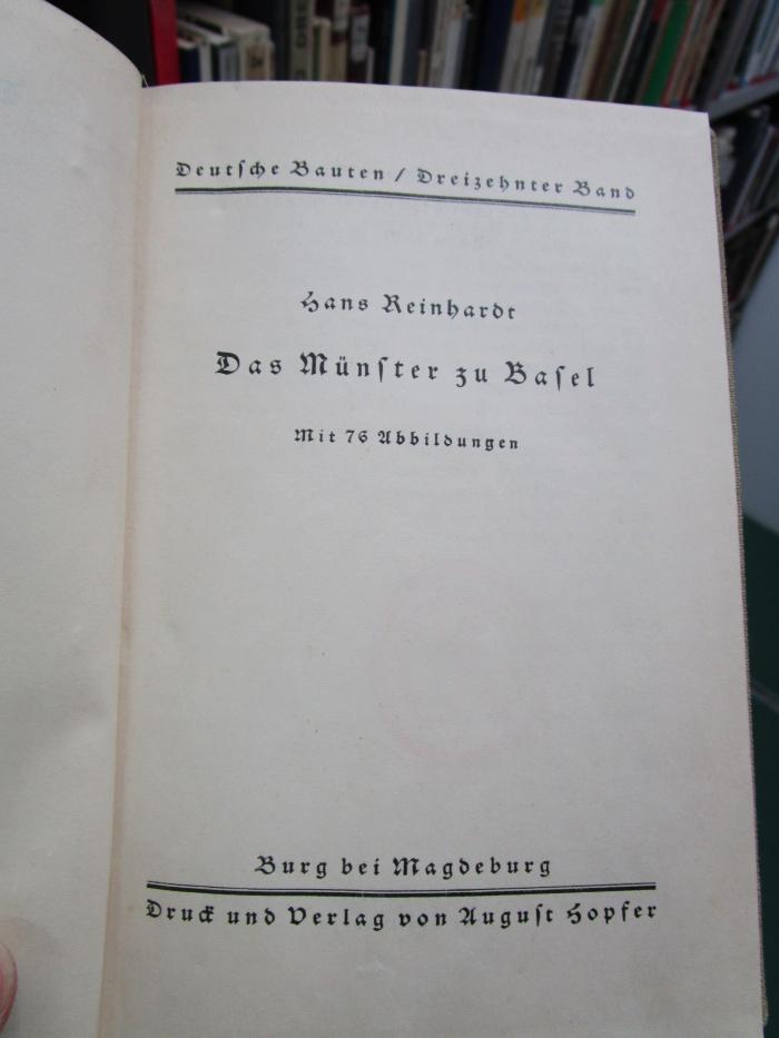 De 551 2.Ex.: Das Münster zu Basel (o.J.)