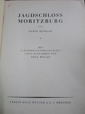 De 490 2.Ex.: Jagdschloss Moritzburg (o.J.)