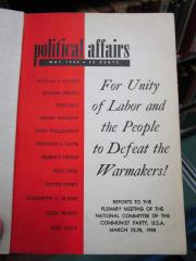 Fc 467 29 4: For unity of labor and the people to defeat the warmakers! : reports to the plenary meeting of the National Committee of the Communist Party, USA, March 23-25, 1950 (1950)