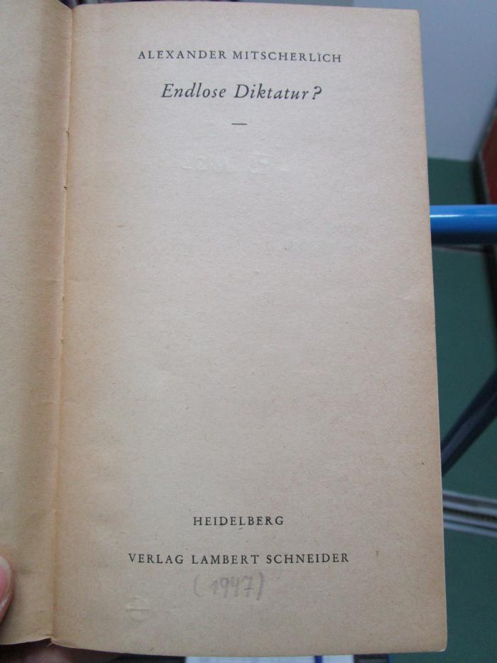 Fb 1083: Endlose Diktatur? (1947)