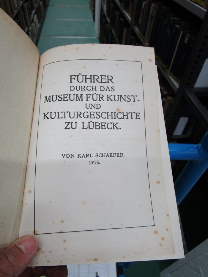 Dc 455: Führer durch das Museum für Kunst- und Kulturgeschichte zu Lübeck (1915)
