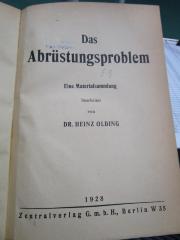 El 251: Das Abrüstungsproblem : Eine Materialsammlung (1928)