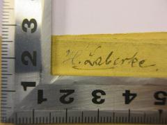 - (Laberke, H.), Von Hand: Name; 'H. Laberke.'. 