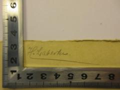 - (Laberke, H.), Von Hand: Name; 'H. Laberke'. 