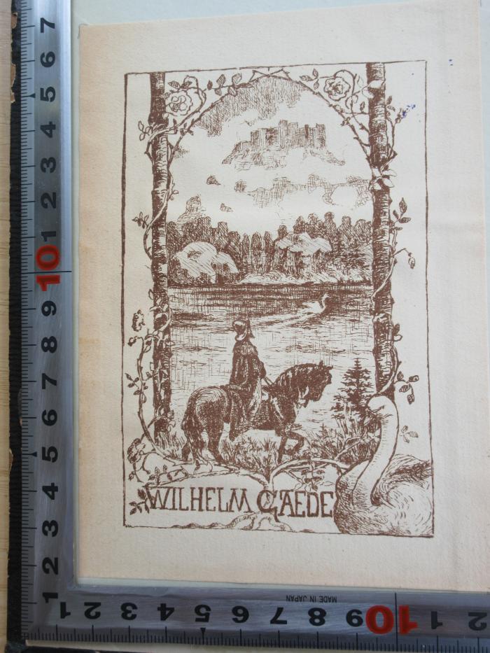 PE 0811 B/36/2 (ausgesondert) : Siebzehn Jahre im Kampf um die Schulreform (1906);-, Etikett: Exlibris, Name, Abbildung; 'Wilhelm Gaede'