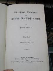 Gd 623 b 1-3: Liberalismus, Socialismus und christliche Gesellschaftsordnung (1901)