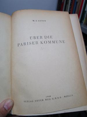 Gd 439 5. Ex.: Über die Pariser Kommune (1946)