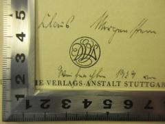 - (Morgenstern, Friedrich Wilhelm Ernst Claus ), Von Hand: Datum; 'Claus Morgenstern
Weihnachten  1939 (...)
'. 