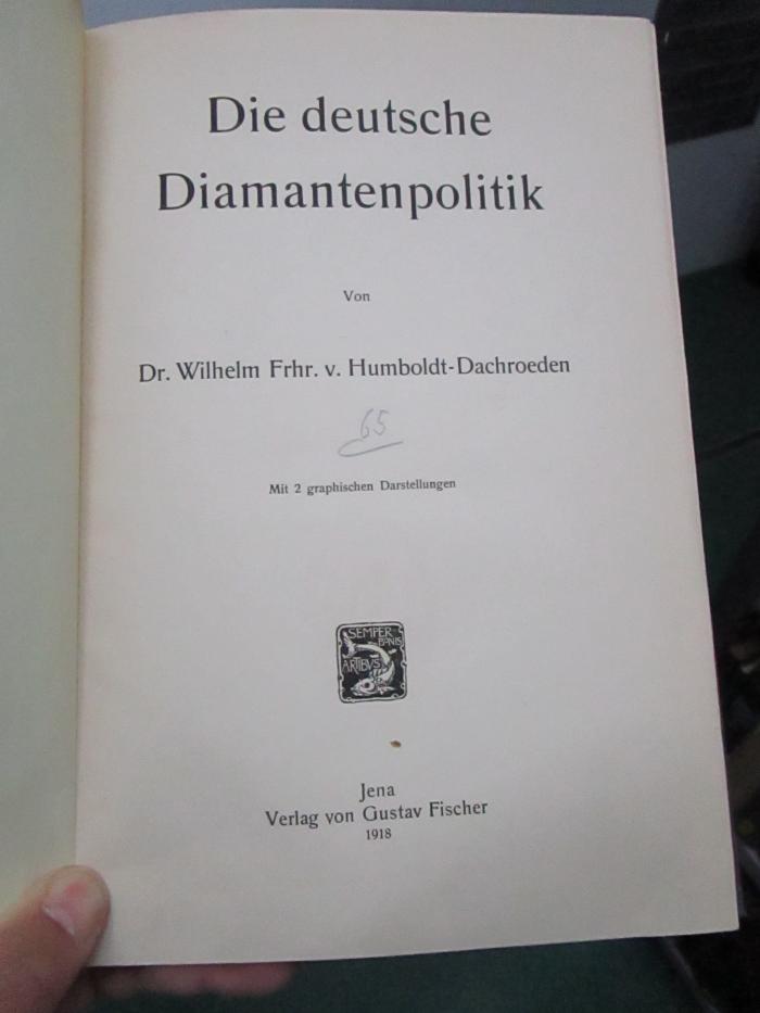 Ml 744: Die deutsche Diamantenpolitik (1918)