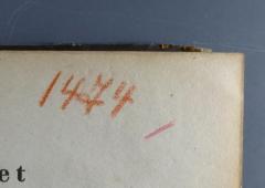 - (Zentralbücherei Theresienstadt Volkslesehalle), Von Hand: Inventar-/ Zugangsnummer; '1474'. 