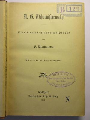 38/80/40186(5) : N. G. Tschernischewsky - Eine literar-historische Studie
 (1894)