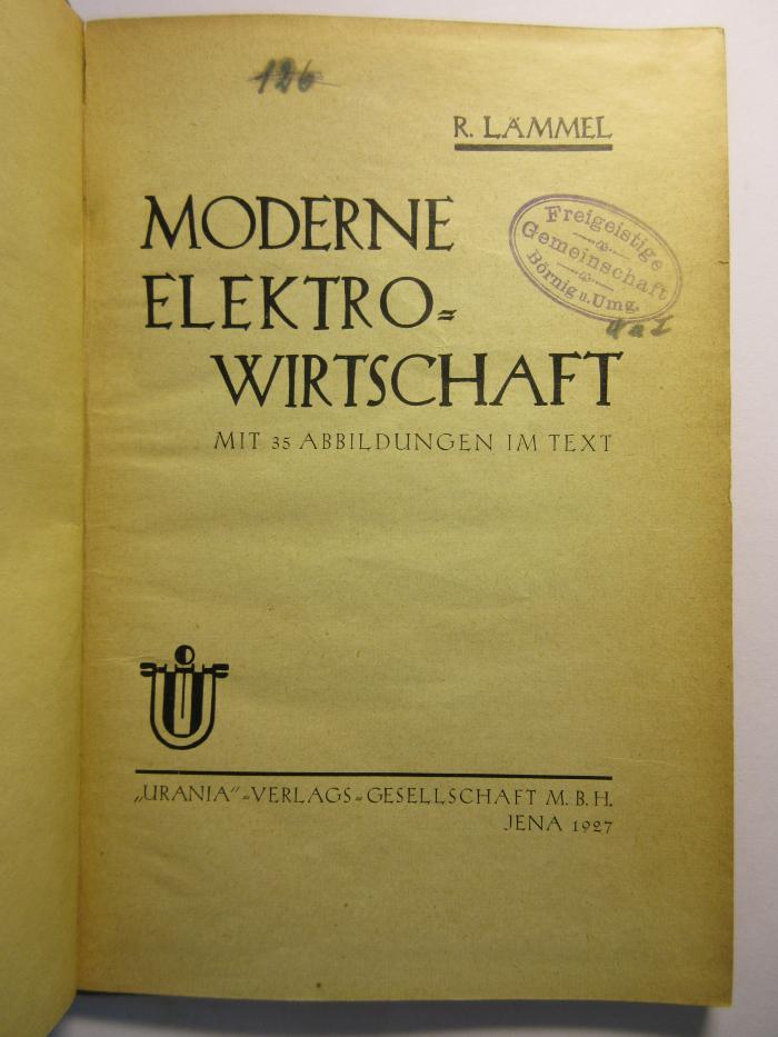 88/80/40693(0) : Moderne Elektrowirtschaft (1927)