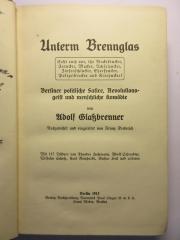 38/80/40198(2) : Unterm Brennglas (1921)