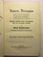 38/80/40198(2) : Unterm Brennglas. Berliner Satire, Revolutionsgeist und menschliche Komödie (1921)