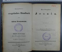 223.5 KNOB;Dd 5;D 47 ;; ;;: Der Prophet Jesaja (1843)